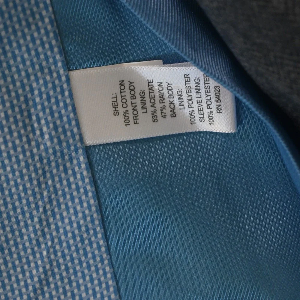 Banana Republic 44R 932401 Blue Herringbone Mens Blazer Suit Jacket Sport Coat‎